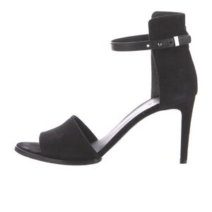 Vince black suede strappy heels 8.5